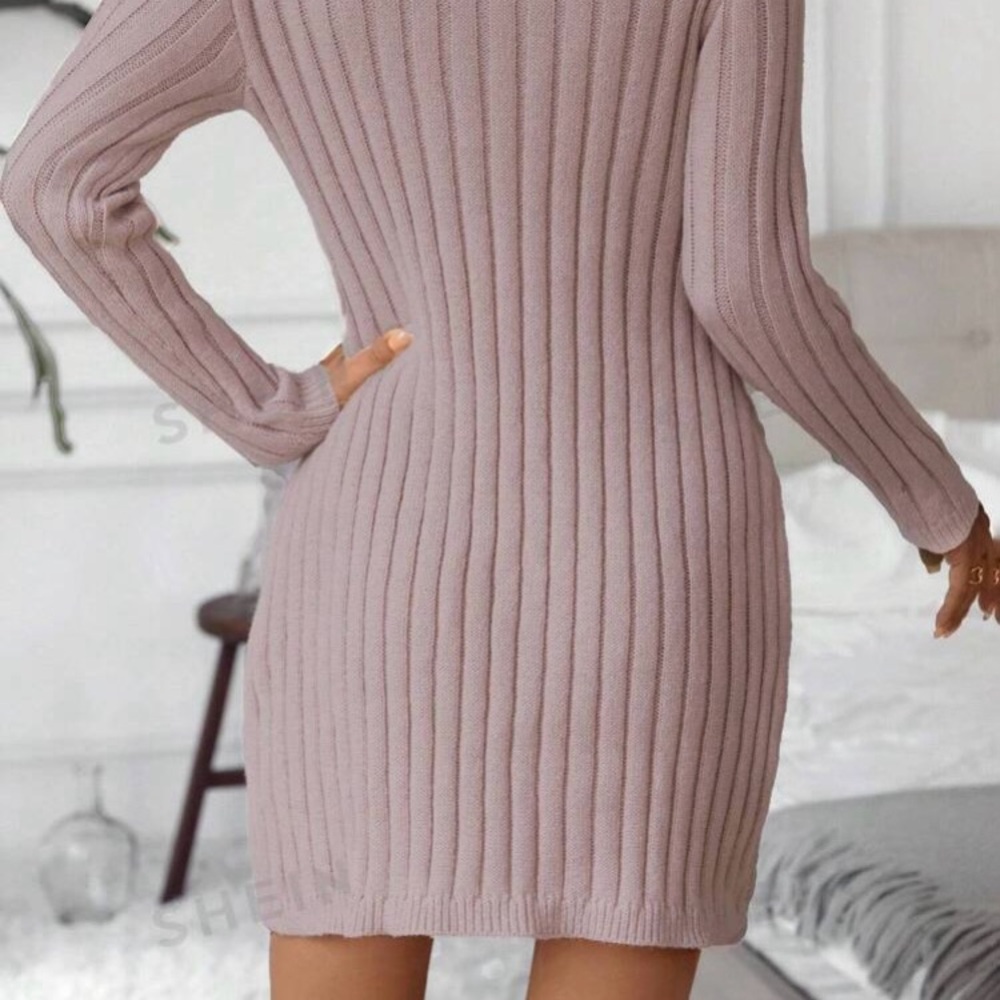 Pink Sweater Dress - Picture 8 of 8